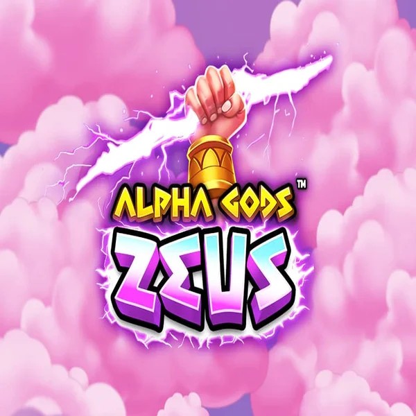 Alpha Gods Zeus slot logo by PearFiction Studios at Bet Orbit Casino