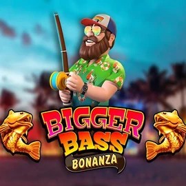 Bigger Bass Bonanza slot logo by Pragmatic Play at Bet Orbit Casino